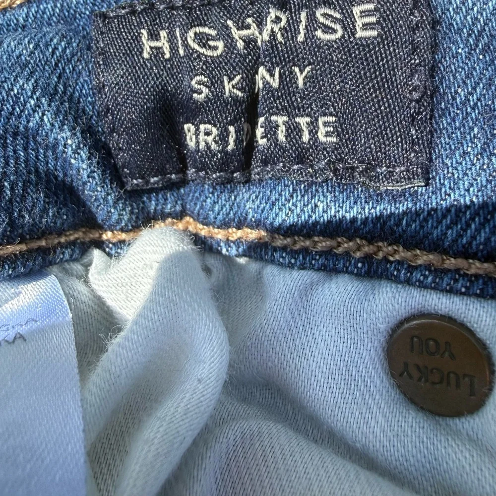 Lucky Brand Blue Jeans Mid Rise Fringed Bridgette Y2K - Picture 6 of 10